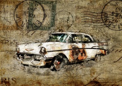 Rustieke oldtimer door Lembayung senja studio [Vintage Poster]