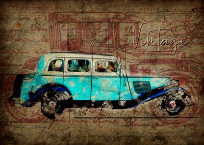 Rustieke oldtimer door Lembayung senja studio [Vintage Poster]
