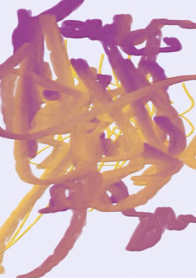Levendige abstracte stroming door Lembayung senja studio [Vintage Poster]
