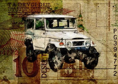 Vintage offroad-avonturier door Lembayung senja studio [Vintage Poster]