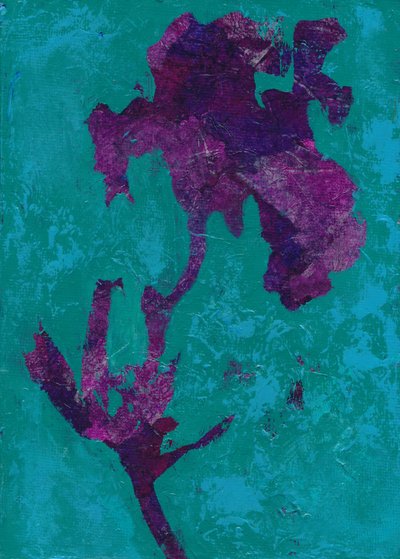 Abstracte paarse iris door Lena Ru