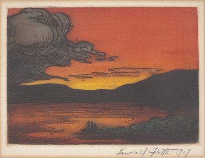 Zonsondergang op het Meer door Lendall Pitts