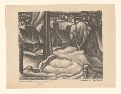 Zinnwald (Ertsgebergte) door Leo Gestel (signed by artist)