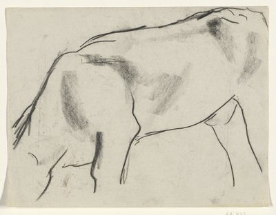 Grazende koe door Leo Gestel