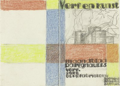 Maandblad Verf en Kunst van P.A. Regnault (Entwurf in Farbe) door Leo Gestel