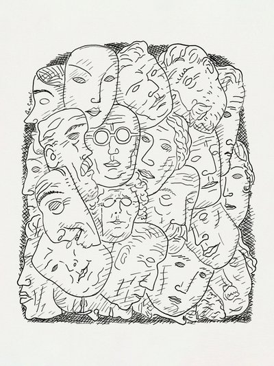 Maskers door Leo Gestel