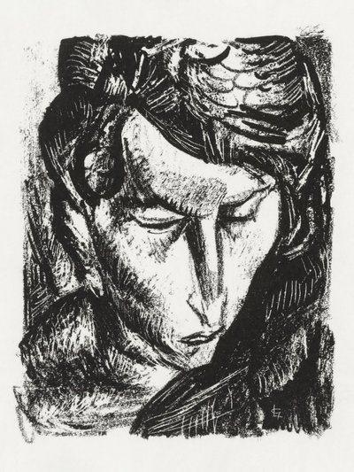 Portret van een onbekende vrouw (ca. 1891–1941) door Leo Gestel