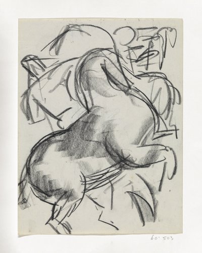 Steigerend Paard Met Figuur Op De Achtergrond door Leo Gestel