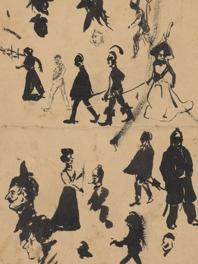 Studieblad Met Mannen En Vrouwen door Leo Gestel
