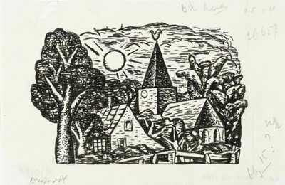 Vignet voor biografie van Gestel door Prof. W. van der Pluym door Leo Gestel