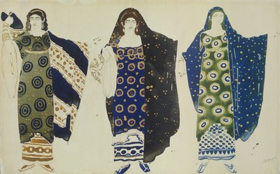 Kostuumontwerp voor Oedipus in Colonus door Sophocles, 1904 door Leon Bakst