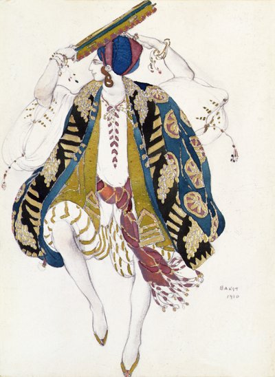 Kostuumontwerp voor Joodse danser, uit Cleopatra door Leon Bakst