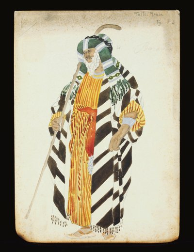Kostuumontwerp voor een danser uit "Suite Arabe" door Leon Bakst