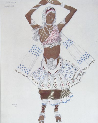 Kostuumontwerp voor het Ballet Blauwe God door R. Hahn, 1912 door Leon Bakst