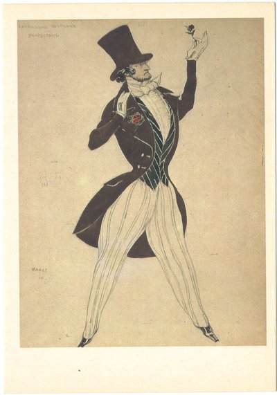 Kostuumontwerp voor het ballet Carnaval door R. Schumann, 1910 door Leon Bakst