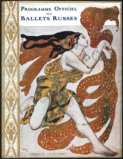 Kostuum van Bacchante, voor een voorstelling van de Ballets Russes in 1911 door Leon Bakst