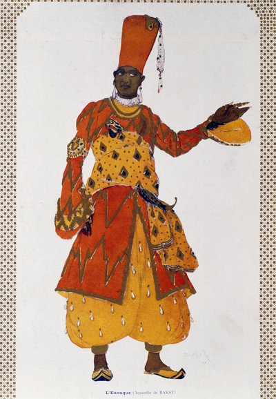 Eunuch, kostuum voor ballet Scheherazade door Leon Bakst