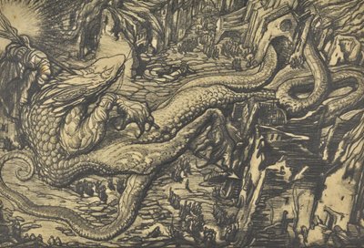Le monstre de la guerre door Leon Bakst