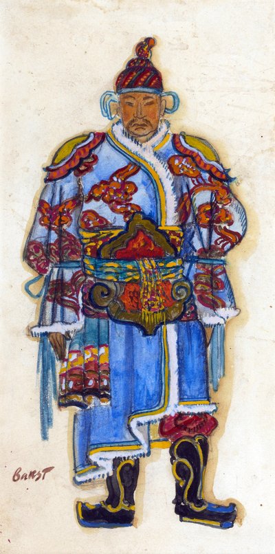 Oosterse kostuumontwerp door Leon Bakst