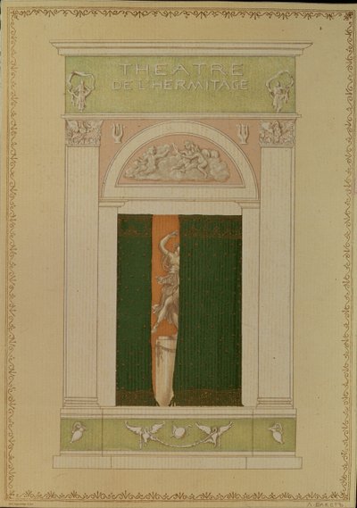 Affiche voor hedendaags ballet, 1902 door Leon Bakst