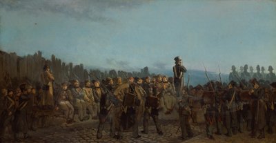 Gevangenen vertrekken uit Kremlin Bicetre door Leon Charles Adrien Bailly