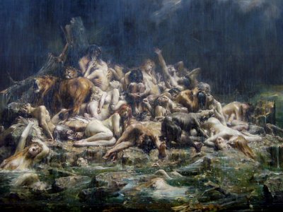 De zondvloed door Leon Francois Comerre