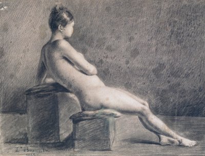 Model in profiel, ca. 1853-1922 door Leon Joseph Florentin Bonnat