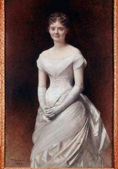Portret van juffrouw de Noille door Leon Joseph Florentin Bonnat