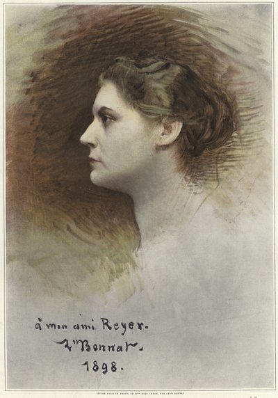Studie voor een profiel van Rose Caron door Leon Joseph Florentin Bonnat