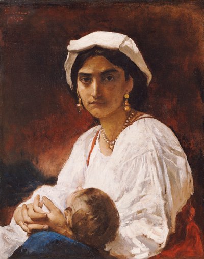 De Vrouw van de Bandiet door Leon Joseph Florentin Bonnat