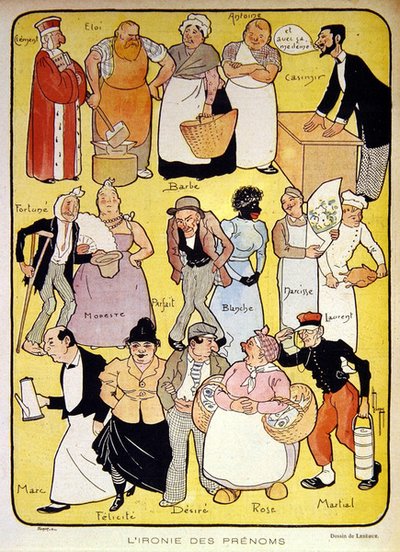 De Ironie van Namen, vroege twintigste eeuw illustratie voor 