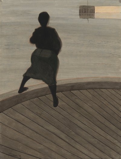 Vissersvrouw op de pier door Leon Spilliaert