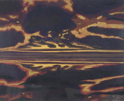 Zeegezicht met Ondergaande Zon door Leon Spilliaert