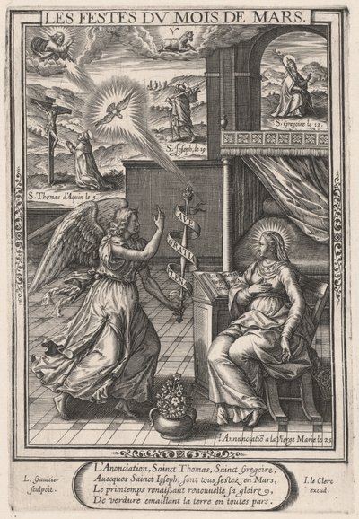 De feesten van de maand maart (De Aankondiging) door Leonard Gaultier