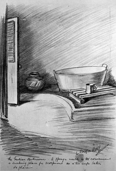 De Indiase badkamer door Leonard Raven Hill