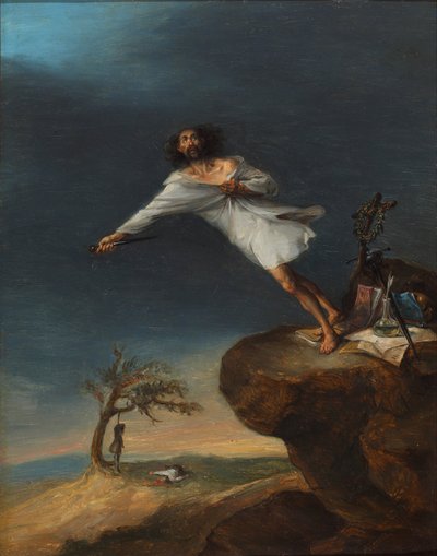 Satire op romantische zelfmoord door Leonardo Alenza