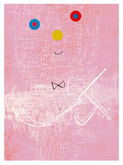 Abstracte violist door Leonardo Flores