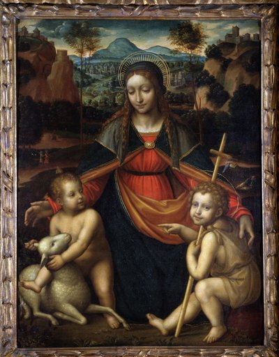 De Maagd - School van Leonardo da Vinci, Museum van Menton door Leonardo da (school of) Vinci