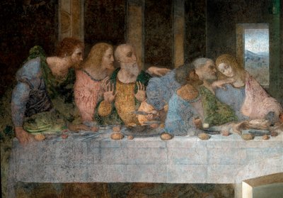 Detail van Het Laatste Avondmaal door Leonardo da Vinci