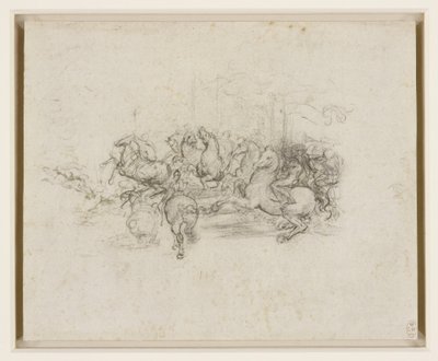 Leonardo da Vinci - RCIN 912339, Een cavalcade rond 1503-4 door Leonardo da Vinci