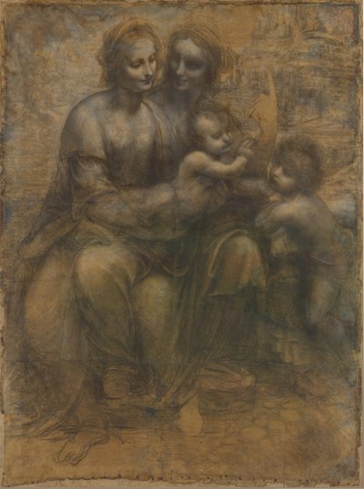 Maagd met het kind en Sint anne door Leonardo da Vinci