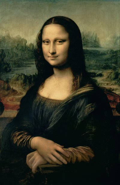 Mona Lisa, ca.1503-6 (olieverf op paneel) door Leonardo da Vinci