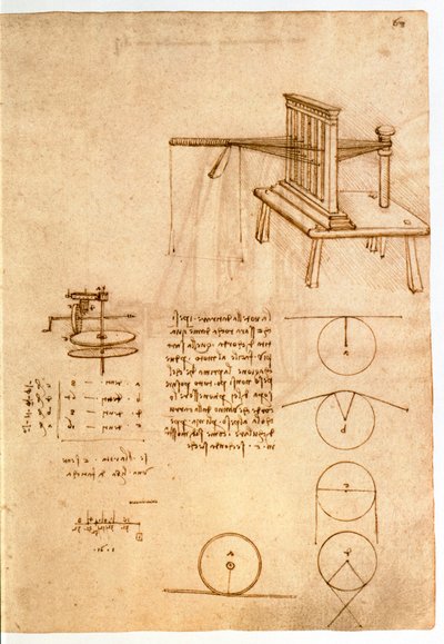 Studie voor een textielmachine, 