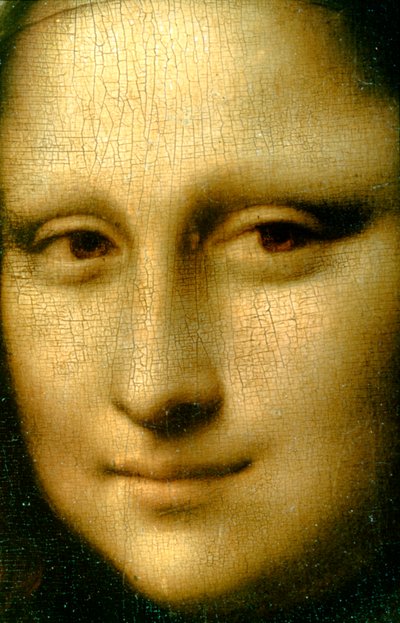 Portret van Mona Lisa (detail) door Leonardo da Vinci