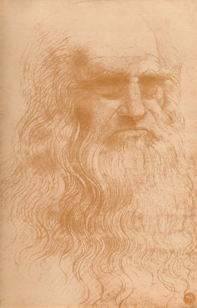 Portret van een Man in Rode Krijt, ca. 1512, 1932 door Leonardo da Vinci