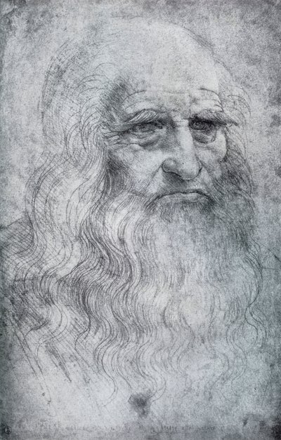 Zelfportret van Leonardo da Vinci, c1512-1515 door Leonardo da Vinci