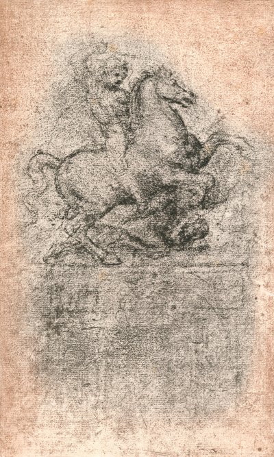 Studie voor het Sforza-monument, c1482-c1499 1883 door Leonardo da Vinci
