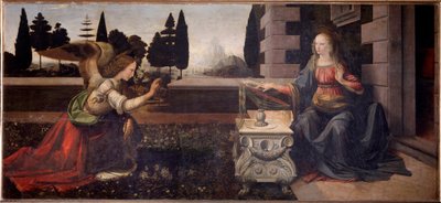 De Annunciatie door Leonardo da Vinci