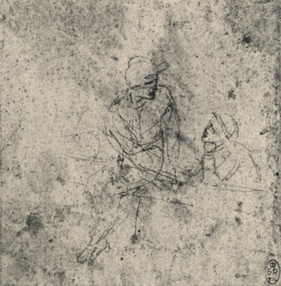 Twee Figuren in Gesprek, ca. 1480 door Leonardo da Vinci