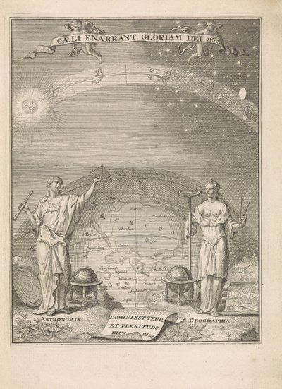Astronomie en Geografie met meetinstrumenten door Leonardus Valck